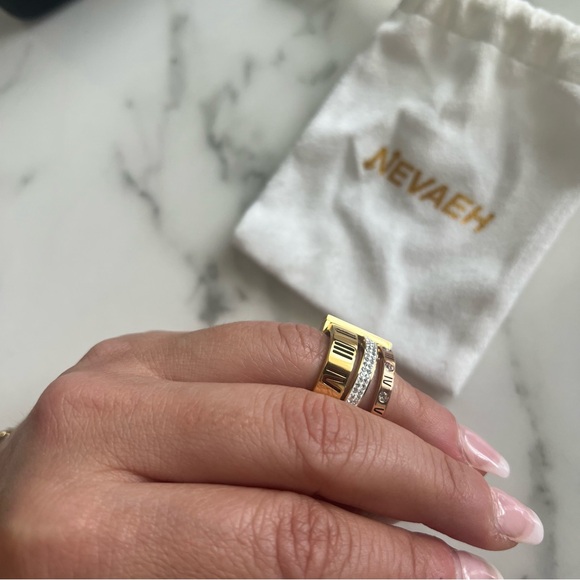 Nevaeh triple stack stone ring - Picture 4 of 5